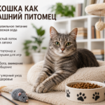 # Кошка в доме: как получить ласкового соседа, а не ночной хаос Кошка приходит в квартиру тихо, а меняет распорядок семьи за один день. На полу появляется миска, на диване — шерсть, у двери — любопытная морда. Питомец не становится игрушкой или частью интерьера. Это живое существо со своими привычками, потребностью в безопасности и правом на спокойное место. Чем точнее человек понимает поведение кошки, тем меньше конфликтов возникает дома. ## Почему кошка подходит для квартиры Кошке не нужны прогулки по расписанию. Она пользуется лотком, умывается сама и значительную часть дня проводит без участия хозяина. Такой формат подходит людям с плотным графиком и небольшим жильем. Независимость питомца не означает, что ему не требуется внимание. Кошке нужны игры, контакт, чистота и понятный режим. Взрослое животное обычно спокойно остается одно на 8–10 часов, когда у него есть вода, корм, лоток, лежанка и занятие. Котенок требует большего контроля: он залезает за мебель, грызет провода и еще не умеет рассчитывать силу укуса. ## Как выбрать питомца под свой ритм Окрас и цвет глаз влияют на внешний вид, но не определяют характер. Полезнее оценить возраст, темперамент, состояние здоровья и прошлый опыт животного. Котенок быстро осваивается, но шумит ночью, роняет предметы и учится общаться без когтей. Взрослая кошка часто уже знает лоток, показывает устойчивые привычки и легче переносит спокойный режим. Пожилой питомец больше спит, реже устраивает забеги, зато нуждается в регулярных обследованиях. Перед выбором ответьте на вопросы: * сколько часов квартира остается пустой; * есть ли дети или другие животные; * готовы ли вы вычесывать длинную шерсть 3–4 раза в неделю; * кто ухаживает за кошкой во время отпуска; * какую сумму семья выделяет на питание и лечение. ## Подготовка квартиры В первые часы кошке нужна тихая комната с водой, кормом, лотком, лежанкой и открытой переноской. Шум, попытки взять питомца на руки и большое число людей усиливают тревогу. Для начала нужны: * две миски для воды и еды; * лоток подходящего размера; * наполнитель без резкого запаха; * устойчивая когтеточка; * переноска с жестким дном; * щетка и несколько игрушек. Окна требуют защиты. Обычная москитная сетка не удерживает вес кошки. На створки ставят прочные решетки, а откидные окна закрывают ограничителями. В верхней щели животное способно застрять и получить травму. С открытых полок убирают нитки, иглы, резинки, пакеты, лекарства и бытовую химию. Часть комнатных растений вызывает отравление. Лилии опасны даже в малом количестве: пыльца, вода из вазы и листья повреждают почки. ## Кормление и питьевой режим Кошка остается хищником, ее рацион строится вокруг животного белка. Хозяин выбирает полнорационный корм или меню, рассчитанное ветеринарным диетологом. Еда со стола не заменяет сбалансированное питание. Колбаса содержит соль и специи, жареное мясо — лишний жир, кости травмируют рот и кишечник. Порцию определяют по массе тела, возрасту, активности и калорийности продукта. Норма на упаковке служит отправной точкой. Если кошка набирает вес, количество еды уменьшают на 5–10% и оценивают результат через 2–3 недели. Резкое голодание опасно для печени. Режим кормления выглядит так: * котенок получает 3–5 небольших порций в сутки; * взрослая кошка ест 2–4 раза; * суточную норму отмеряют кухонными весами; * лакомства входят в общий расчет калорий; * воду меняют каждый день. Многие кошки пьют мало. Влажный корм увеличивает поступление жидкости, а фонтан привлекает животных, которые любят движущуюся воду. Миску выбирают широкой, чтобы усы не упирались в края. ## Лоток без наказаний Отказ от лотка редко связан с местью. Причина чаще находится в боли, грязном наполнителе, неудобном месте или конфликте с другим питомцем. Если взрослая кошка внезапно мочится рядом, сначала проверяют мочевыводящую систему. Лоток ставят в тихом месте, где животное не пугают стиральная машина, хлопающая дверь и проходящие люди. Для одной кошки часто подходят два туалета. При нескольких питомцах действует ориентир: число животных плюс один дополнительный лоток. Уход занимает несколько минут: * комки и отходы удаляют 1–2 раза в день; * наполнитель меняют по инструкции; * лоток моют средством без хлора и сильной отдушки; * загрязненное место очищают ферментным составом; * болезненные попытки сходить в туалет обсуждают с врачом. Крик усиливает тревогу. Животное начинает избегать хозяина, но не понимает связь между наказанием и лужей. ## Когти, мебель и игры Кошка царапает поверхности, чтобы растянуть мышцы, снять наружный слой когтя и оставить запаховую метку. Запретить это действие нельзя, его направляют на подходящий предмет. Когтеточку ставят рядом с диваном, местом сна или входом в комнату. Одни питомцы выбирают вертикальный столбик, другие предпочитают горизонтальный картон. Конструкция не должна шататься. Если она падает при первом движении, кошка возвращается к устойчивому креслу. Полка, высокий комплекс или свободное место на шкафу помогают наблюдать за комнатой сверху. Высота снижает напряжение в доме с детьми или собакой. У питомца появляется путь отступления, где его никто не трогает. Домашняя кошка сохраняет охотничью последовательность: заметить цель, подкрасться, броситься, схватить. Удочка или мягкая мышь дает выход этому поведению. Две игровые сессии по 10–15 минут часто снижают ночную активность. Нитки и ленты убирают после занятия: проглоченный шнур повреждает кишечник. Руки не подходят для борьбы с котенком. Пока он весит меньше килограмма, укусы кажутся безобидными. Через год та же привычка приводит к глубоким царапинам. При нападении игру прекращают, а внимание переводят на игрушку. ## Общение и личные границы Кошка сообщает о настроении позой тела. Прижатые уши, дергающийся хвост, расширенные зрачки и напряженная спина показывают, что контакт пора остановить. Когда человек замечает сигналы, питомцу реже приходится кусать или царапать. Не все кошки любят сидеть на руках. Одни ложатся на колени, другие выбирают место рядом, третьи приходят только во время игры. Принуждение разрушает доверие. Спокойный голос, предсказуемые действия и возможность уйти помогают животному расслабиться. Ребенку заранее объясняют правила: * кошку не вытаскивают из укрытия; * ее не удерживают силой; * питомца не будят ради игры; * животное не трогают во время еды; * хвост и лапы не тянут. Нового питомца не знакомят с другой кошкой лицом к лицу в первый час. Сначала животных размещают в разных комнатах, знакомят с запахами, затем проводят короткие встречи через барьер. ## Здоровье и домашний уход Даже кошка без прогулок нуждается в ветеринарном контроле. Инфекции попадают домой на обуви, одежде и предметах, паразиты проникают через подъезд или балкон. График вакцинации и обработки составляет врач с учетом возраста и образа жизни. Домашний контроль включает: * взвешивание раз в месяц; * осмотр ушей, глаз, кожи и рта; * наблюдение за аппетитом и водой; * контроль мочеиспускания и стула; * профилактический прием раз в год; * обследования по возрасту и симптомам. Кошки скрывают боль. Они меньше двигаются, прячутся, перестают прыгать, раздражаются при прикосновении или меняют позу во сне. Отказ от еды дольше суток, тяжелое дыхание, многократная рвота, судороги и невозможность помочиться требуют срочной помощи. Шерсть расчесывают 1–2 раза в неделю, длинную — чаще. Купание проводят при сильном загрязнении или по назначению врача. Человеческий шампунь нарушает защитный слой кожи, питомцу требуется специальное средство. Когти подрезают раз в 2–4 недели, срезая только прозрачный кончик. ## Что меняется после появления кошки В доме возникают повторяющиеся ритуалы. Утром кошка ждет завтрак, днем выбирает солнечное место, вечером приходит на игру или устраивается рядом. Эти действия делают ее поведение понятным. Хорошие отношения строятся не на полном подчинении. Человек организует безопасную среду, следит за здоровьем и уважает дистанцию. Кошка отвечает доверием: спит в открытом месте, медленно моргает, подходит с поднятым хвостом или приносит игрушку. Домашний питомец меняет быт, требует расходов и времени. Взамен хозяин получает живого соседа с понятными привычками. Чистый лоток, подходящий рацион, ежедневная игра и спокойное обращение формируют основу совместной жизни на многие годы.